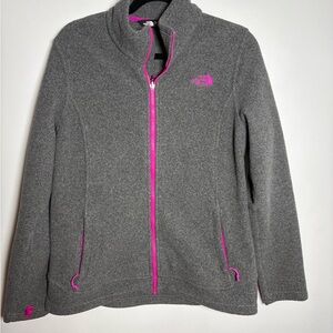 The North Face Women's Gray Jacket with Pink Highlights